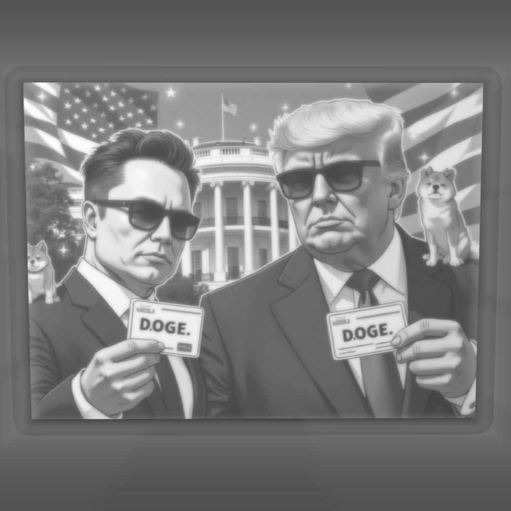 Perfect3d Prints Trump & Elon DOGE Light Up Lithophane Wall Art Picture