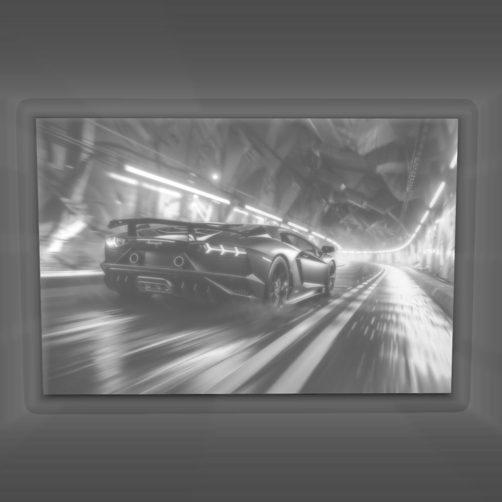 Perfect3d Lamborghini Aventador Light Up Lithophane Wall Art Picture