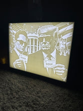 Load image into Gallery viewer, Perfect3d Prints Trump &amp; Elon DOGE Light Up Lithophane Wall Art Picture