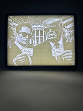 Load image into Gallery viewer, Perfect3d Prints Trump &amp; Elon DOGE Light Up Lithophane Wall Art Picture