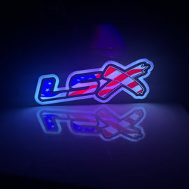 Chevrolet LSx American Flag LED Light Up Sign