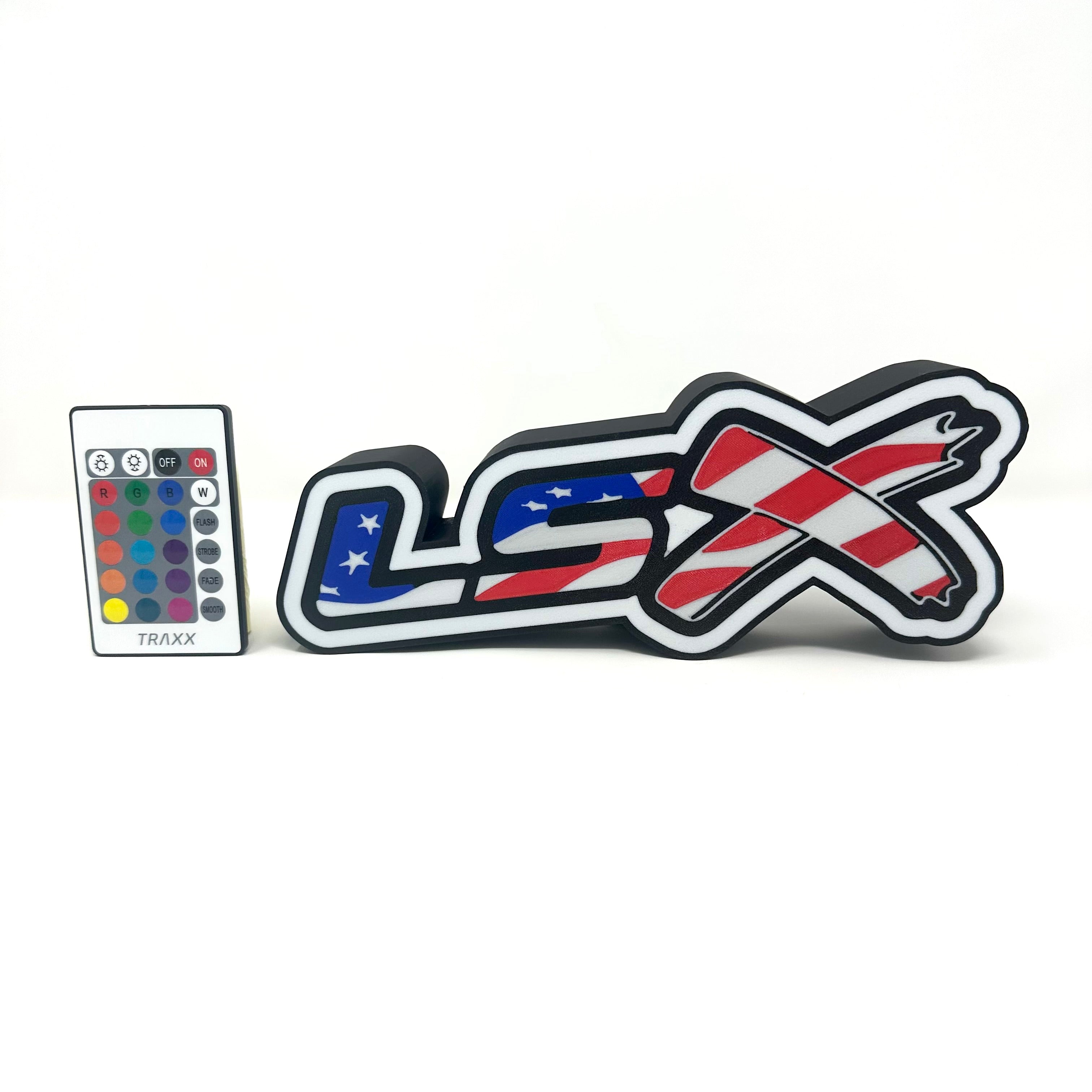 Chevrolet LSx American Flag LED Light Up Sign