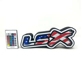 Chevrolet LSx American Flag LED Light Up Sign