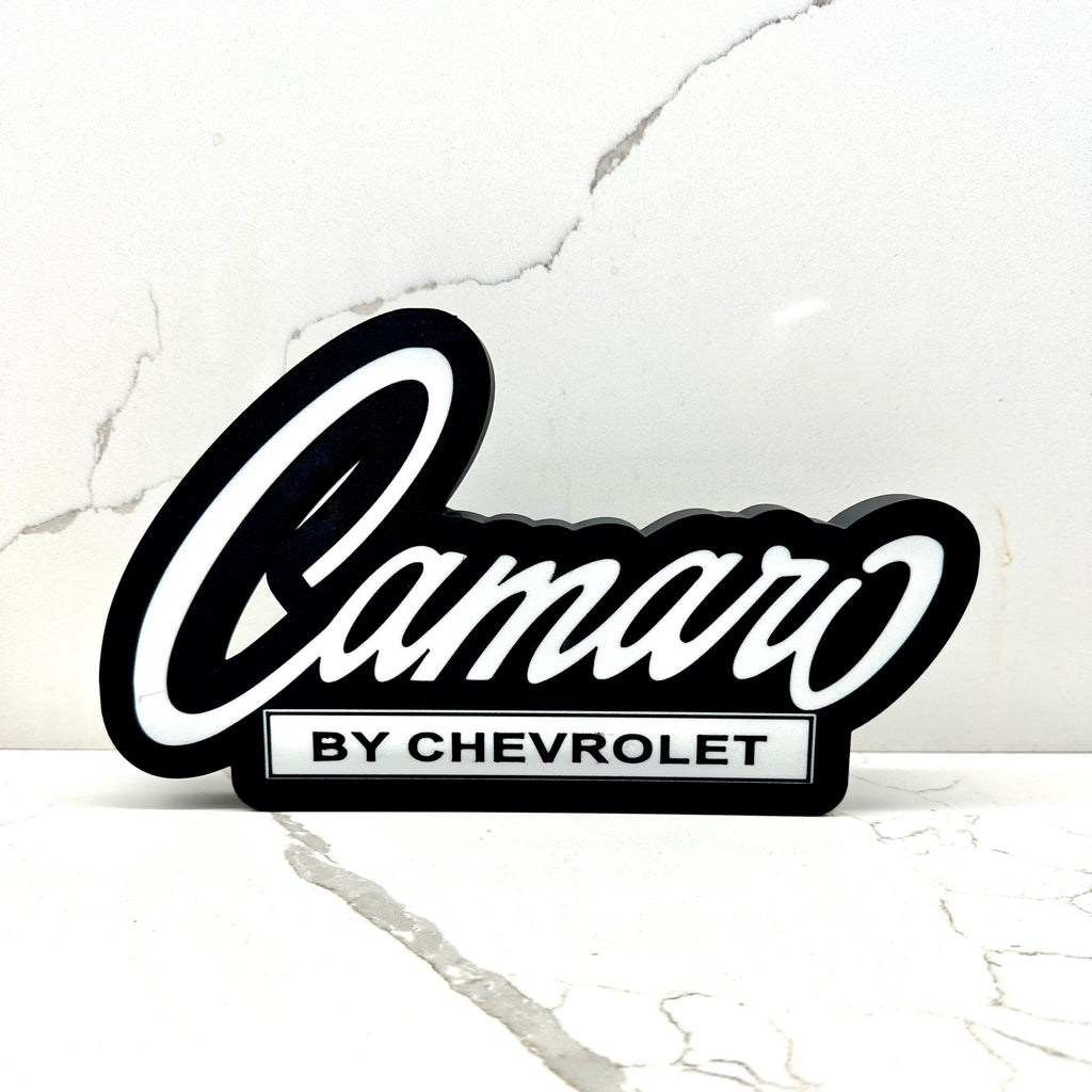 Camaro by Chevrolet Old School Badge 3D Sign