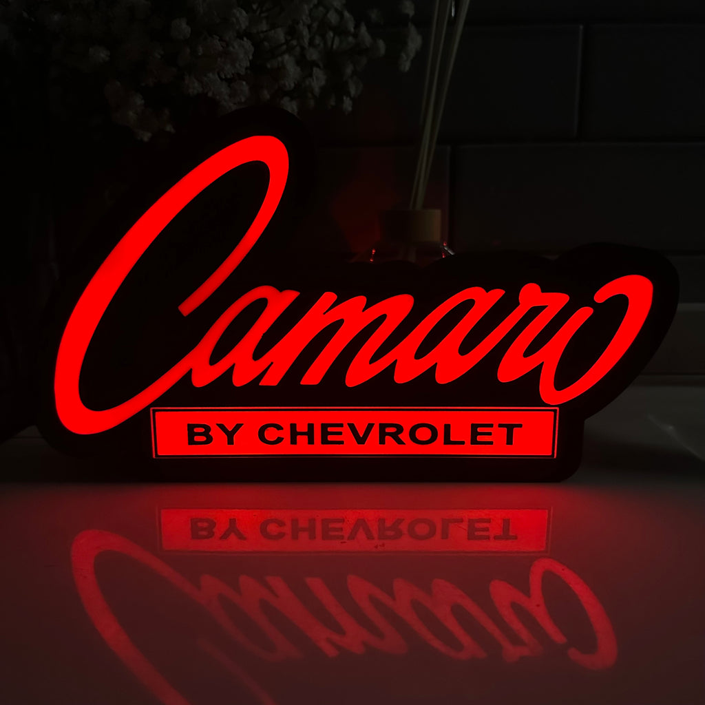 Chevy Camaro Emblem LED Light Up Sign