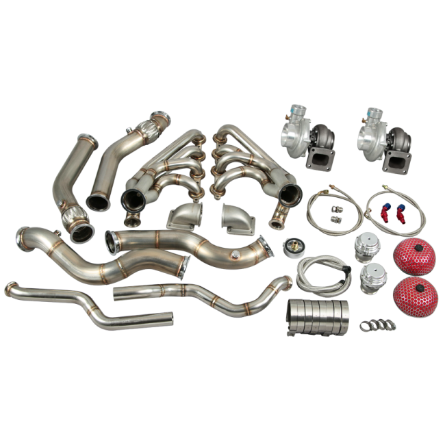 CX Racing 1967-1969 Camaro LS Twin Turbo GT35 Hot Side Kit