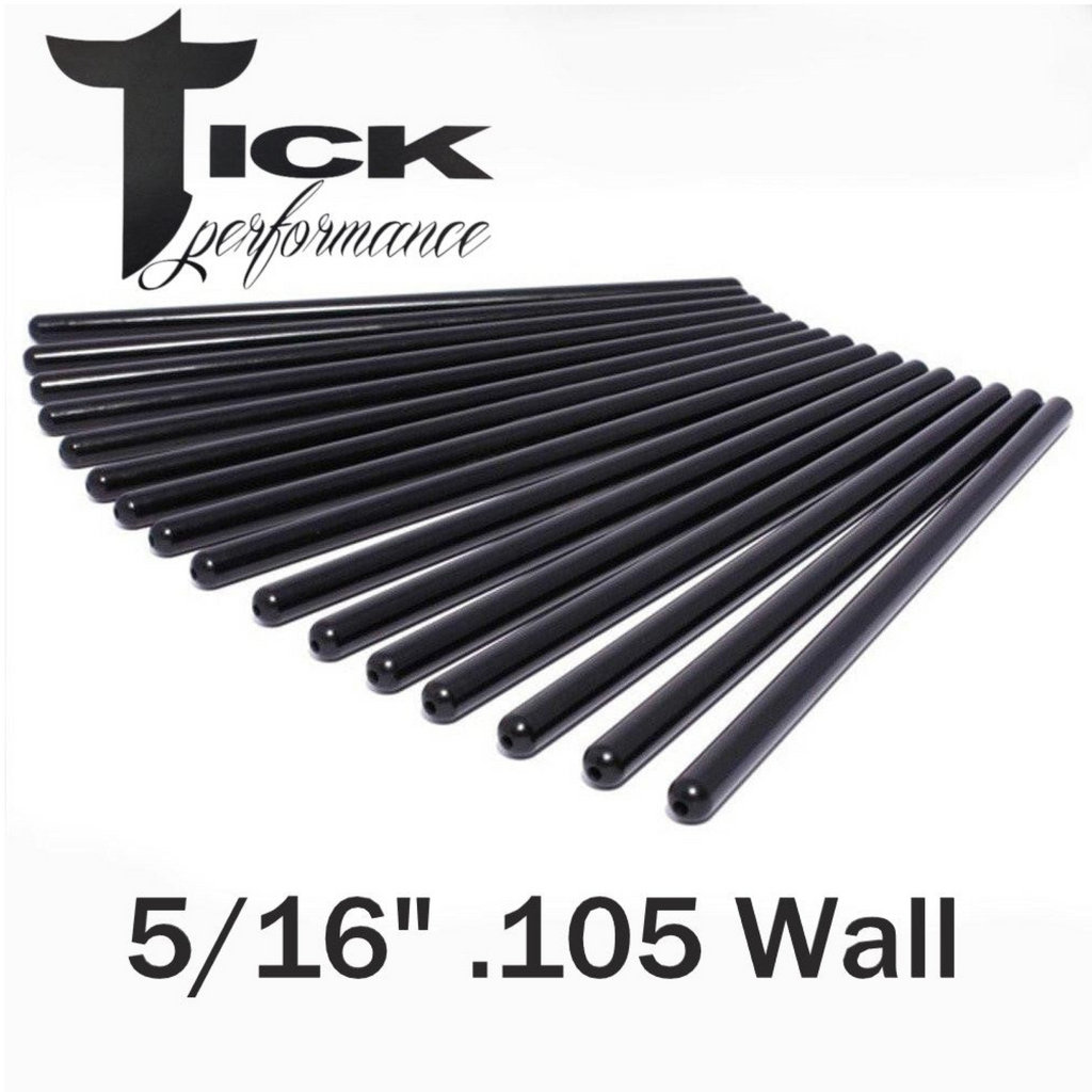 Tick Performance GM LS Hardened Pushrod Set 5/16 Diameter .105 Wall