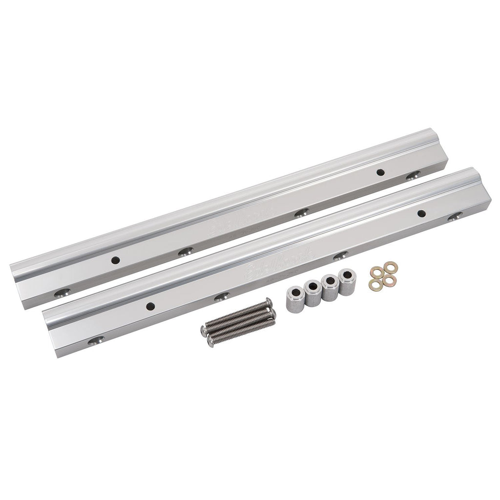 Edelbrock Gen 3 LS Fuel Rail Kit -8an For Super Victor LS-R Silver