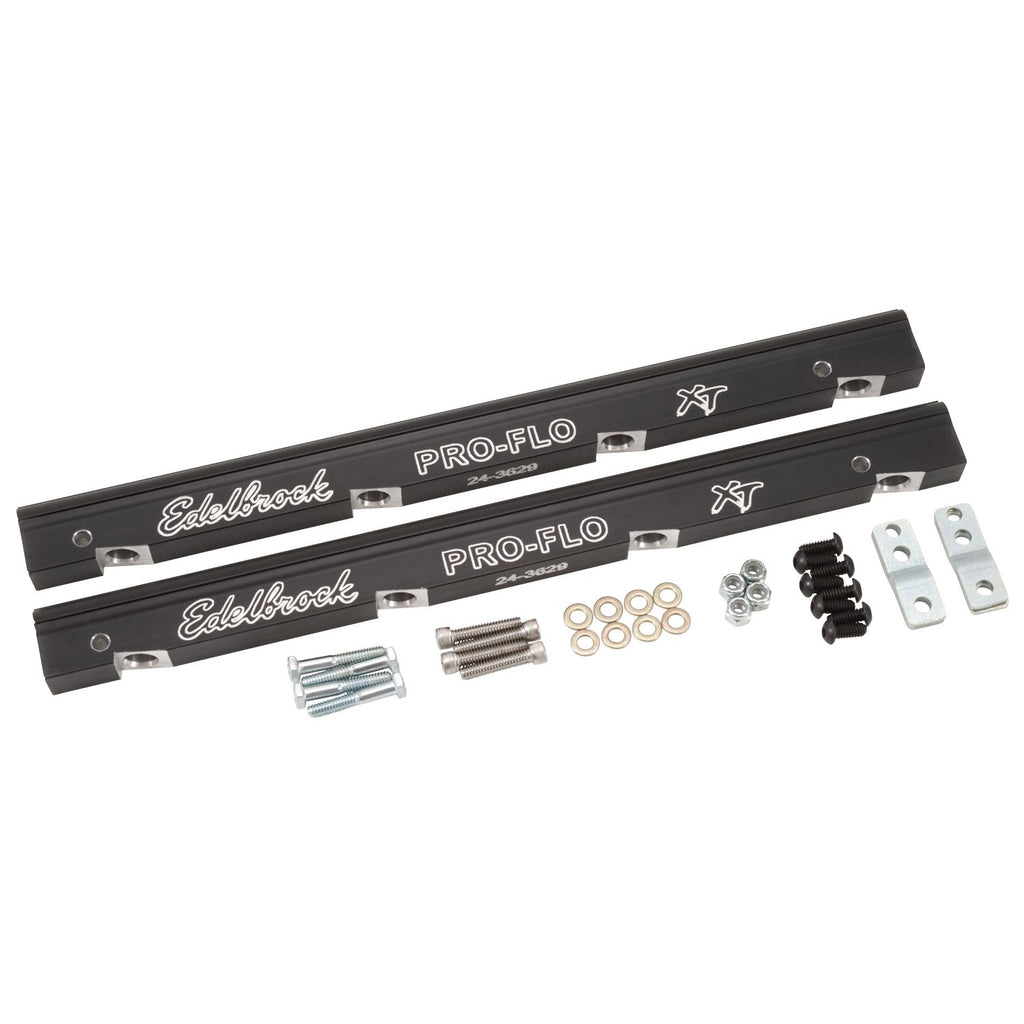 Kit de riel de combustible Edelbrock Gen 3 LS -6an para Pro-Flo XT negro 