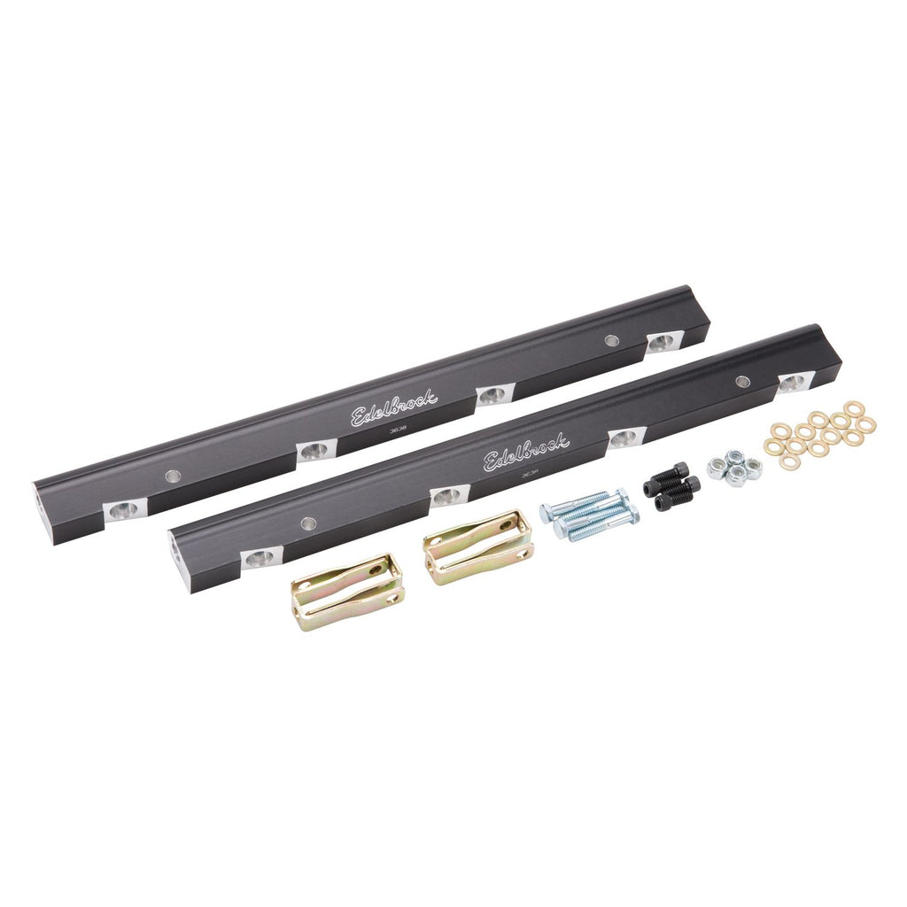 Edelbrock Gen 3 LS Fuel Rail Kit -6an For Victor Jr Black