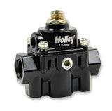 Regulador de presión de combustible Holley Die Cast EFI By Pass, color negro