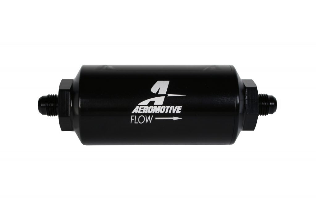 Filtro de combustible Aeromotive de 100 micrones con extremos macho