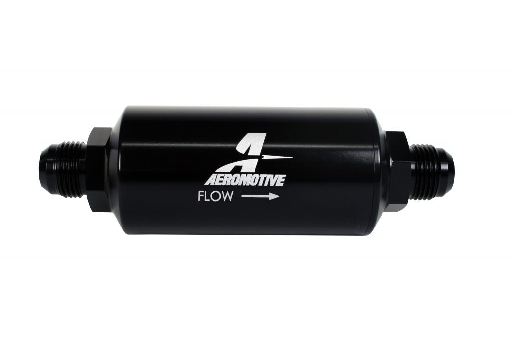 Filtro de combustible Aeromotive de 10 micrones con extremos macho