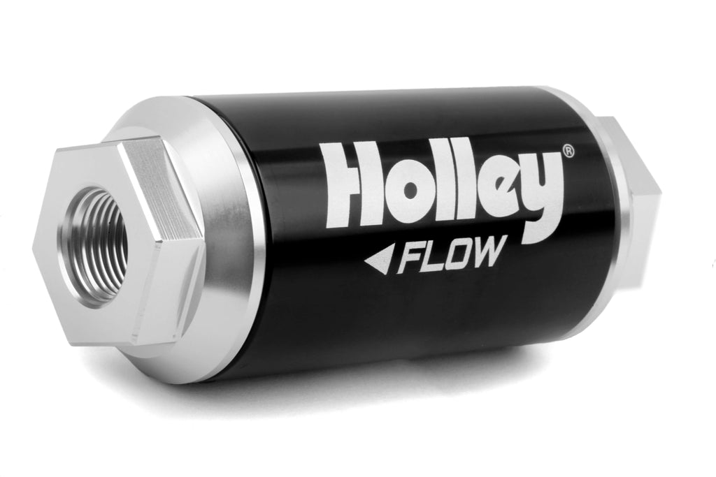 Filtro de combustible Holley Billet de 10 micrones y 175 GPH, 3/8" NPT