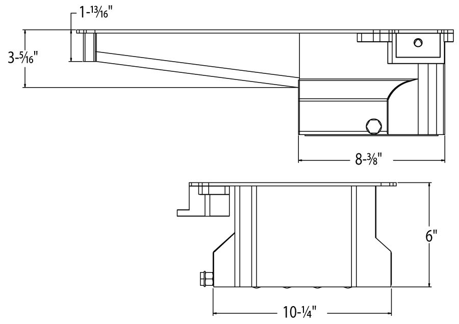 Cárter de aceite delantero inclinado para carreras Moroso LSx Street/Strip 20143