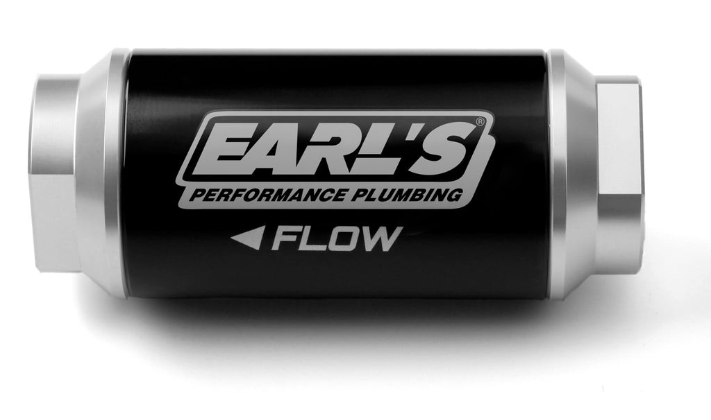 Earls 100 Micron 100 GPH Billet Fuel Filter -6an