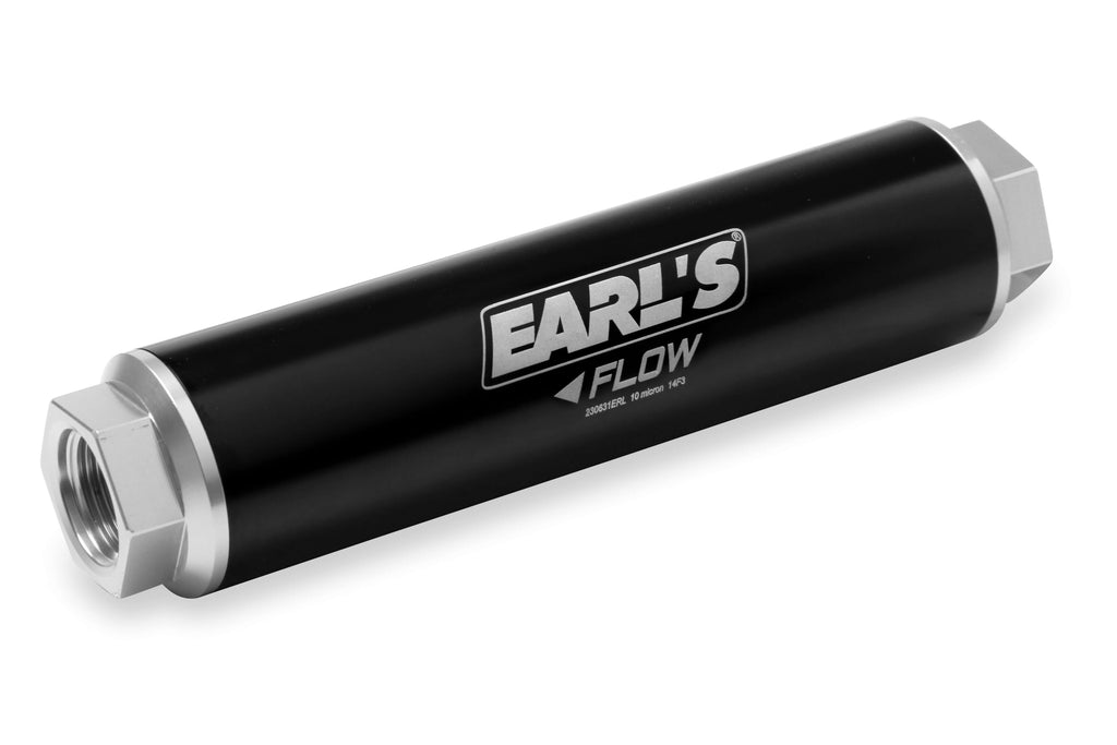 Earls 10 Micron 460 GPH Billet Fuel Filter -12an