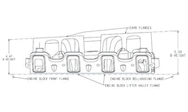 Colector de admisión Holley LS1 LS2 Dual Plane 2 x 4 EFI negro