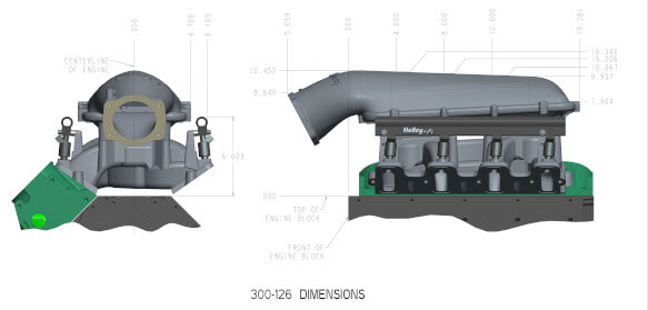 Colector de admisión EFI Holley LS1 LS2 de altura media de 92 mm, satinado