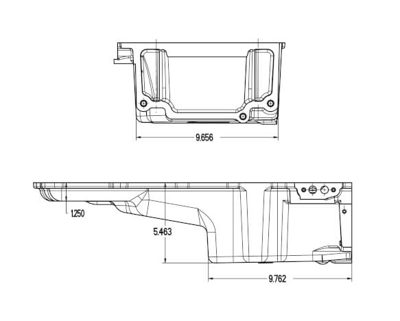 Holley LS Retro Fit Oil Pan Additional Front Clearance Black