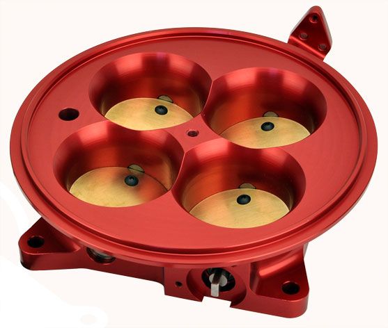 Fast 4 Barrel 4500 Billet LS EFI Throttle Body Red