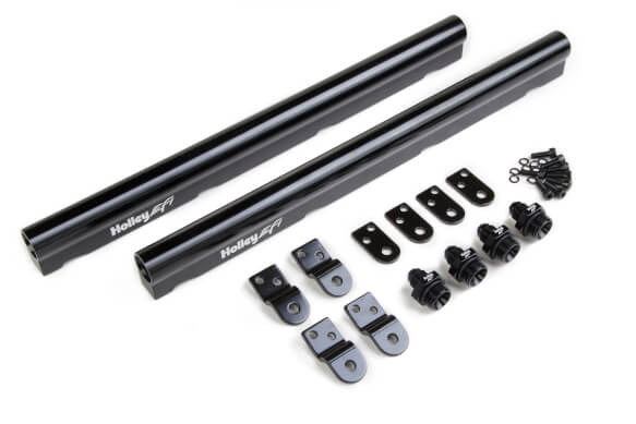 El kit de riel de combustible Holley Hi-Flow LS se adapta a los colectores de admisión de fábrica OE LS1, LS2, LS3, LS6 y L99