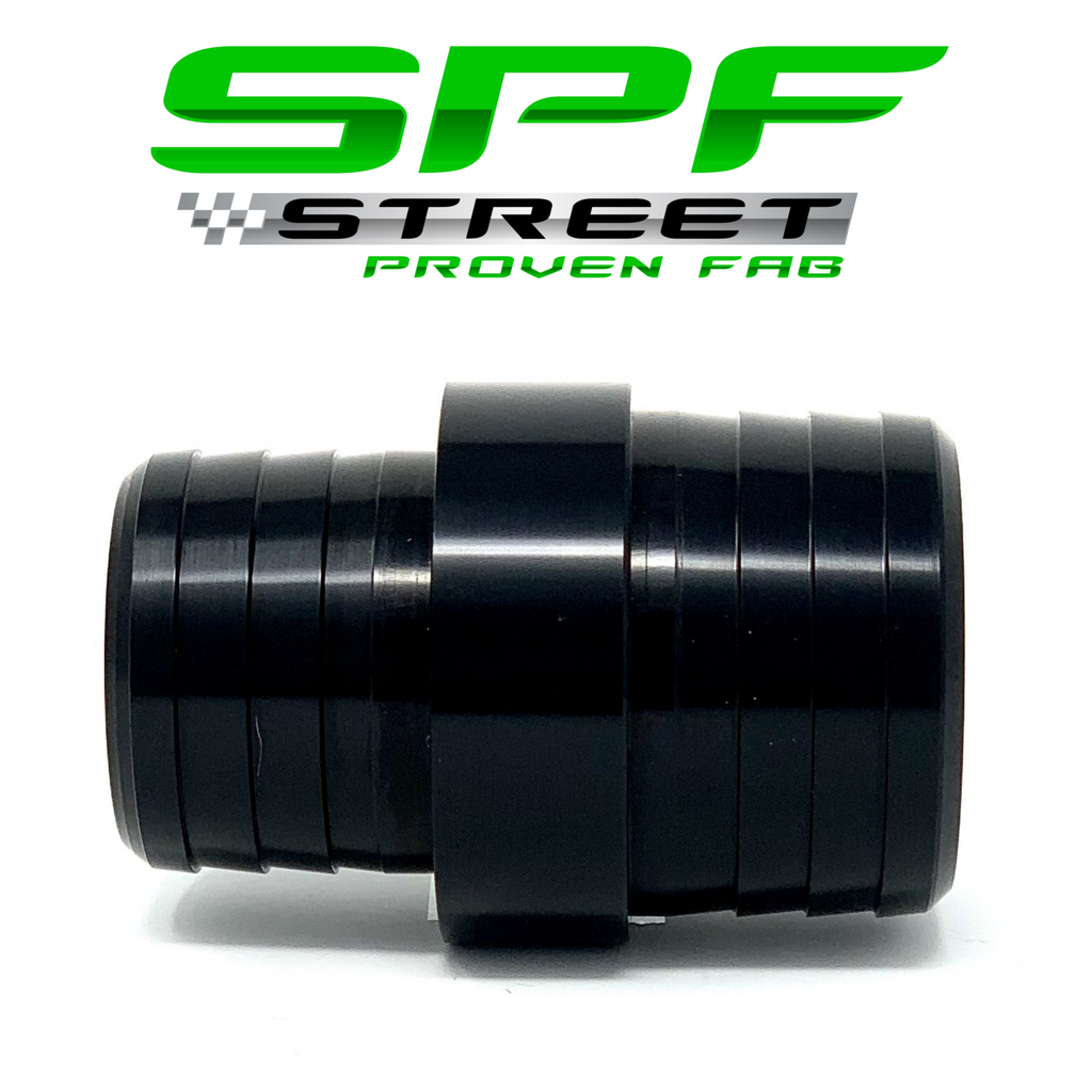 Street Proven Fab Radiator Hose Adapter 1 1/4" to 1 1/2" NO PORT BLACK