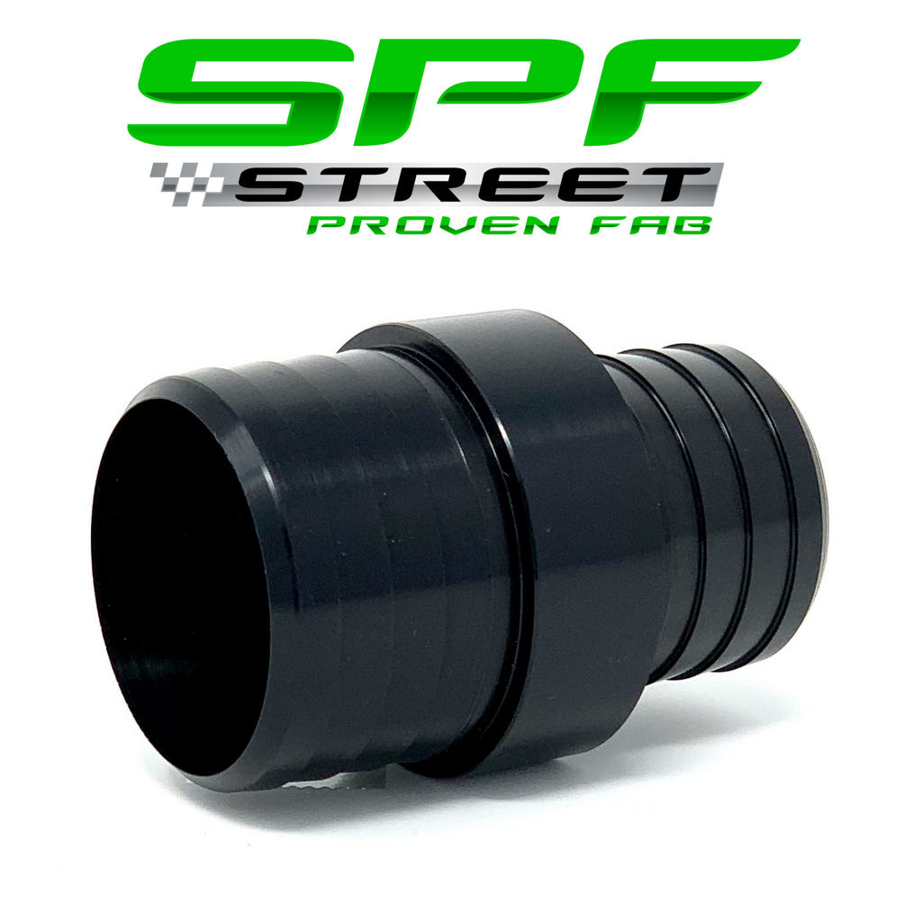 Street Proven Fab Radiator Hose Adapter 1 1/4" to 1 1/2" NO PORT BLACK