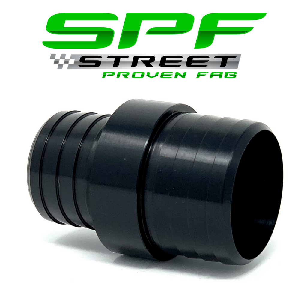 Street Proven Fab Radiator Hose Adapter 1 1/4" to 1 1/2" NO PORT BLACK