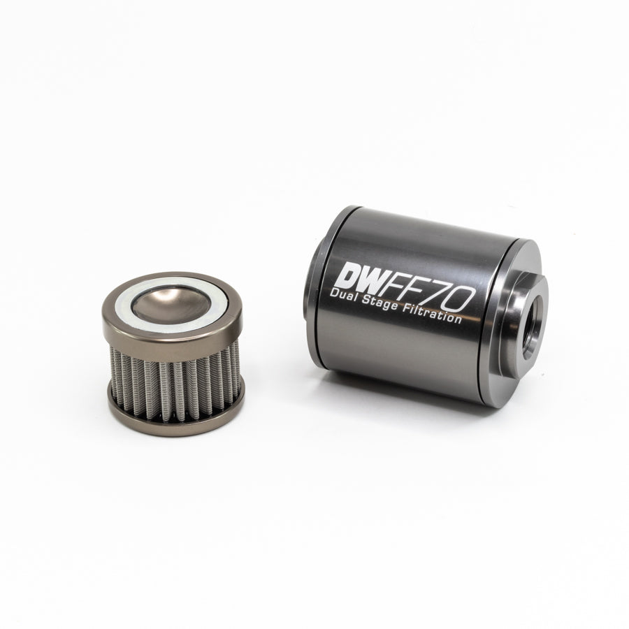 DeatschWerks 10 Micron In Line Fuel Filter 70mm