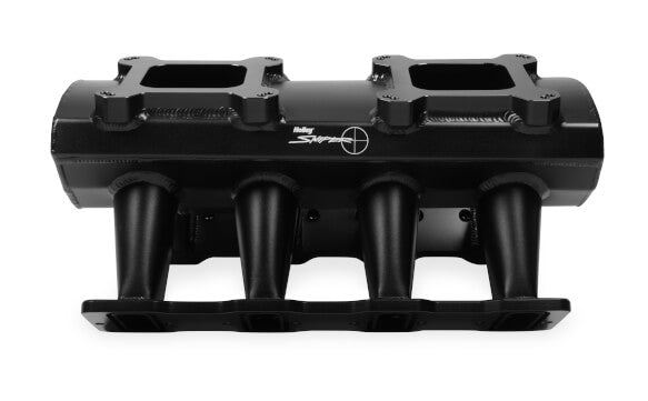 Holley LS1 LS2 Single Plane Dual Quad Sniper Sheet Metal Carbureted Intake Manifold Black