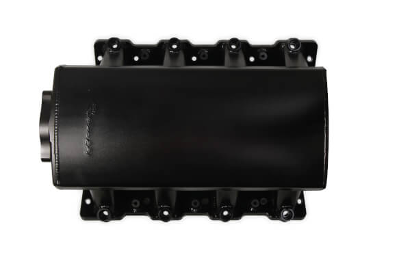 Colector de admisión EFI de chapa metálica de perfil bajo Holley LS3 92 mm Sniper, color negro