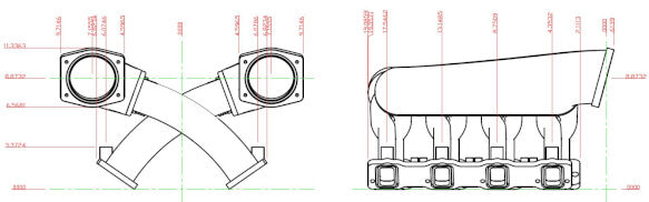 Colector de admisión fabricado con EFI de 92 mm y doble plenum Holley LS3 Sniper pulido