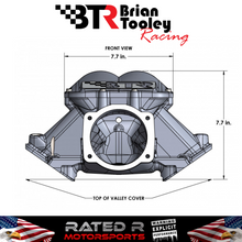 Cargar imagen en el visor de la galería, Colector de admisión de puerto rectangular BTR LS3 L99 L76 L93 Ecualizador 3 EFI LS Negro