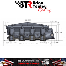 Cargar imagen en el visor de la galería, Colector de admisión BTR LS1 LS2 Ecualizador 1 EFI LS Cathedral Port Negro