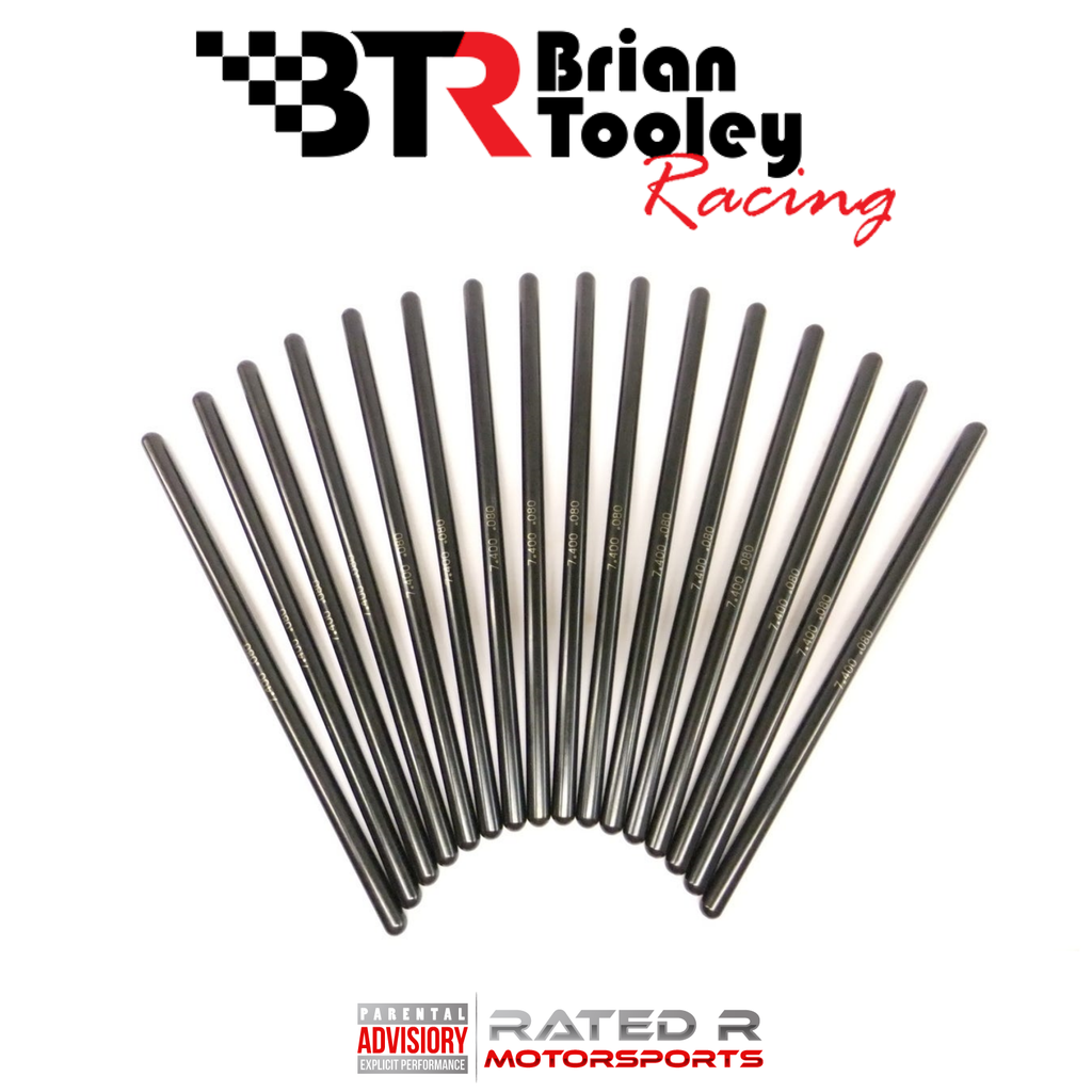 Brian Tooley Racing Chromoly 5/16" 7.400" Hardened Pushrod Set LS STANDARD SIZE