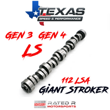 Cargar imagen en el visor de la galería, Árbol de levas Texas Speed ​​GM Gen 3 Gen 4 LS Giant Stroker 112 LSA