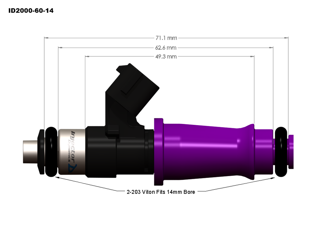 Injector Dynamics LS1 LS6 2000cc Fuel Injectors