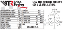 Cargar imagen en el visor de la galería, Brian Tooley Racing GM Gen 5 L86 6.2L DOD Eliminar árbol de levas