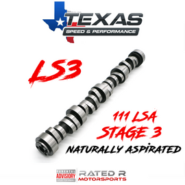 Texas Speed GM LS3 Naturally Aspirated N/A Stage 3 Camshaft 111 LSA