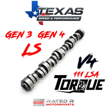 Load image into Gallery viewer, Texas Speed GM Gen 3 Gen 4 LS Torquer V4 Camshaft 111 LSA