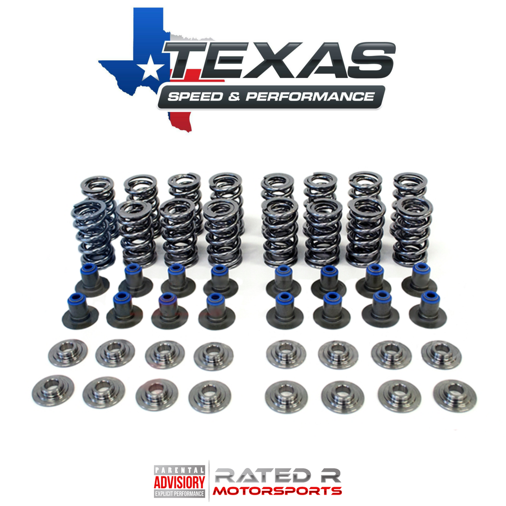 Texas Speed LS PAC .660" Lift Dual Valve Spring Kit Titanium Retainers & Pushrods Set