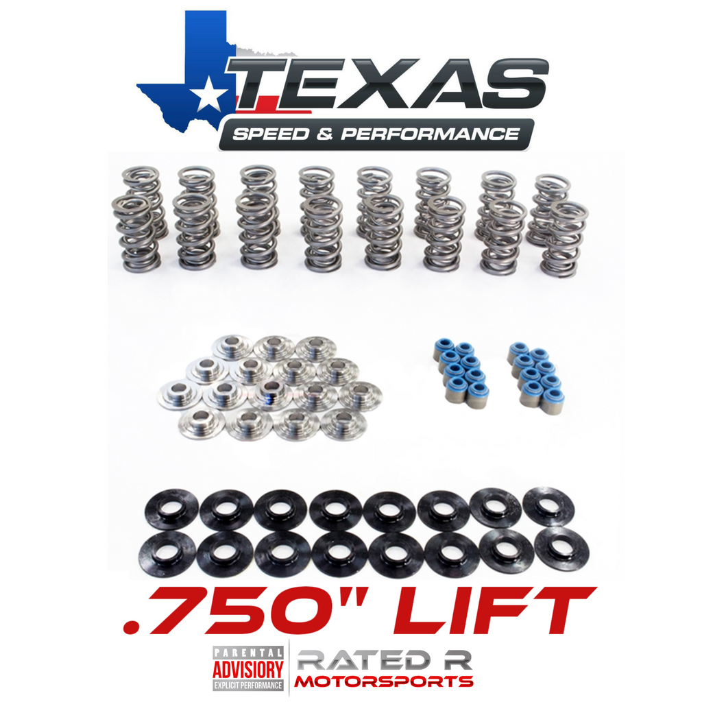 Kit de resortes de válvula dobles con elevación de 0,750" Texas Speed ​​LS PAC 1209X y retenedores de titanio