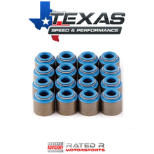 Cargar imagen en el visor de la galería, Sellos de válvula Viton LS de Texas Speed ​​para guías de válvulas GM de serie, juego de 16