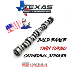 Load image into Gallery viewer, Texas Speed Cleetus McFarland Bald Eagle Cathedral Stroker Twin Turbo Camshaft