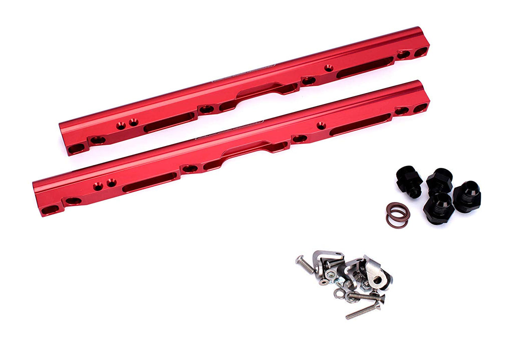 Fast LS3 LS7 L76 L99 Billet Fuel Rail Kit for LSXR Intake Manifold Red