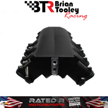 Cargar imagen en el visor de la galería, Colector de admisión de puerto rectangular BTR LS3 L99 L76 L93 Trinity EFI LS negro