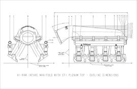 Colector de admisión Holley LS3 Hi-Ram EFI de 92 mm satinado