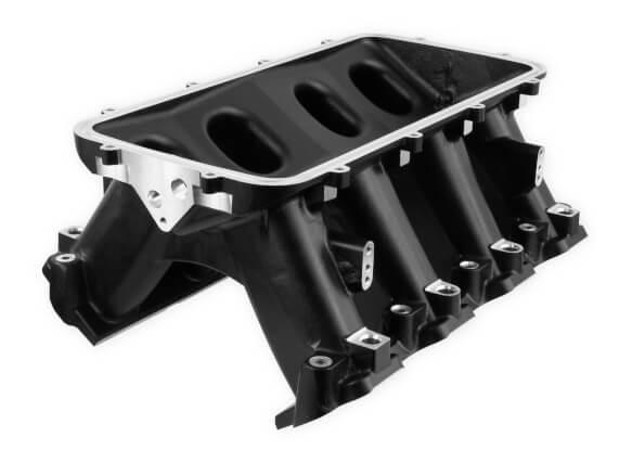 Holley LS7 Hi-Ram EFI Lower Intake Manifold Black