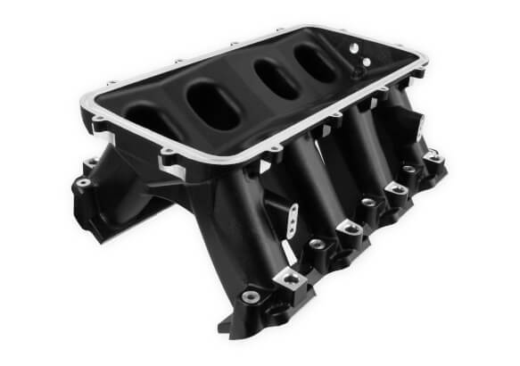 Holley LS7 Hi-Ram EFI Lower Intake Manifold Black